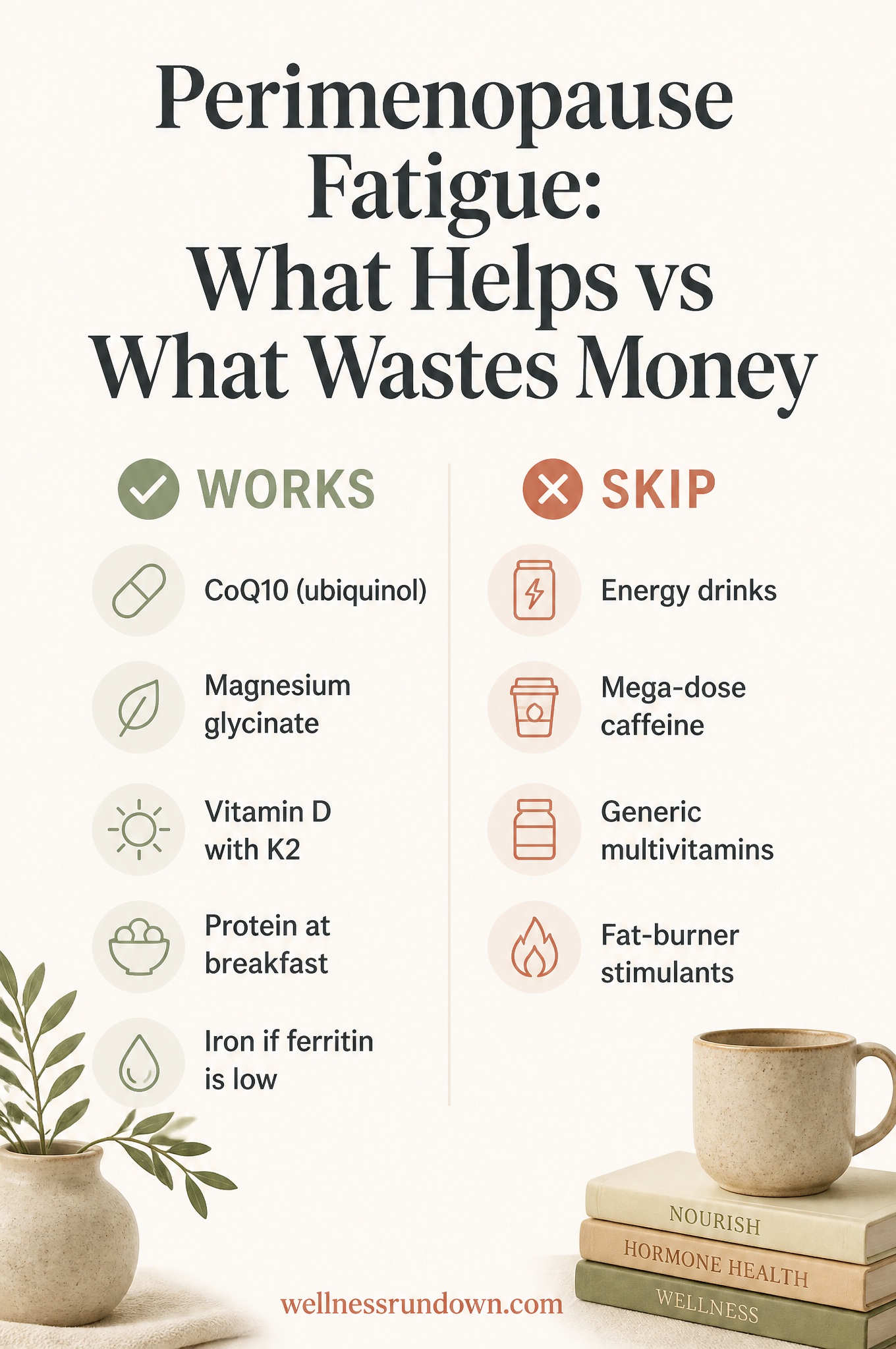 Editorial comparison of perimenopause energy supplements that work versus ones to skip.